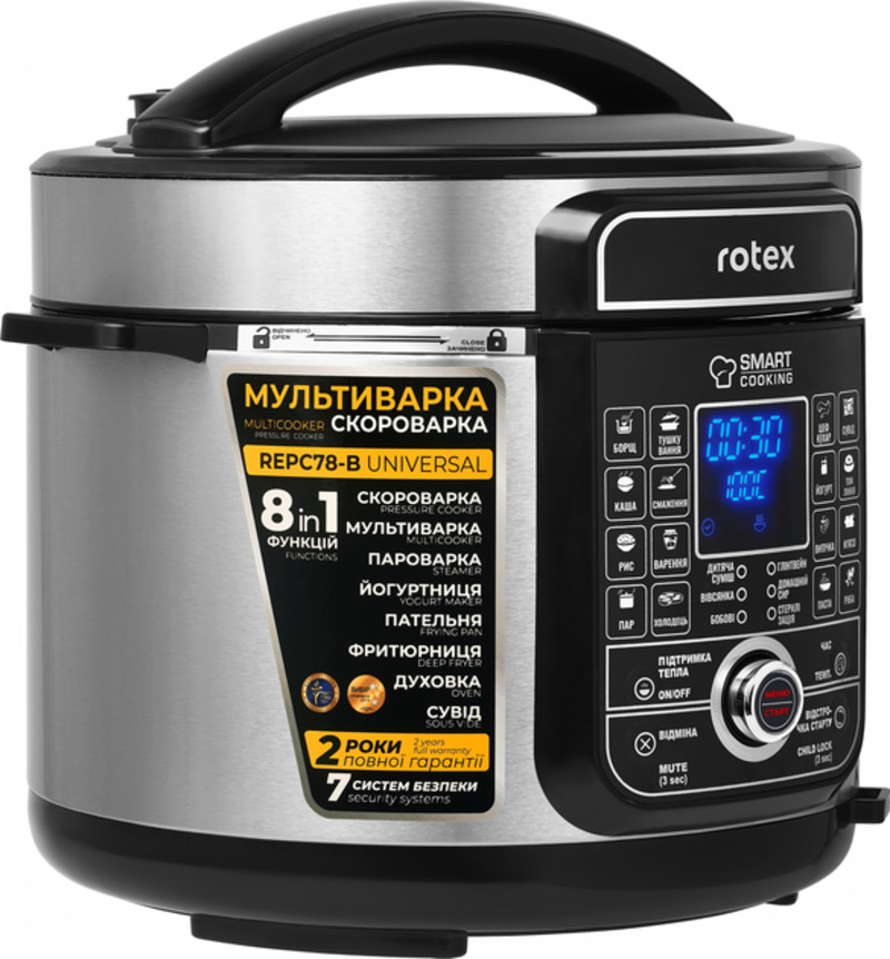 Мультиварка-скороварка Rotex REPC78-B Universal - фото 1 Мультиварка-скороварка Rotex REPC78-B Universal - фото 1