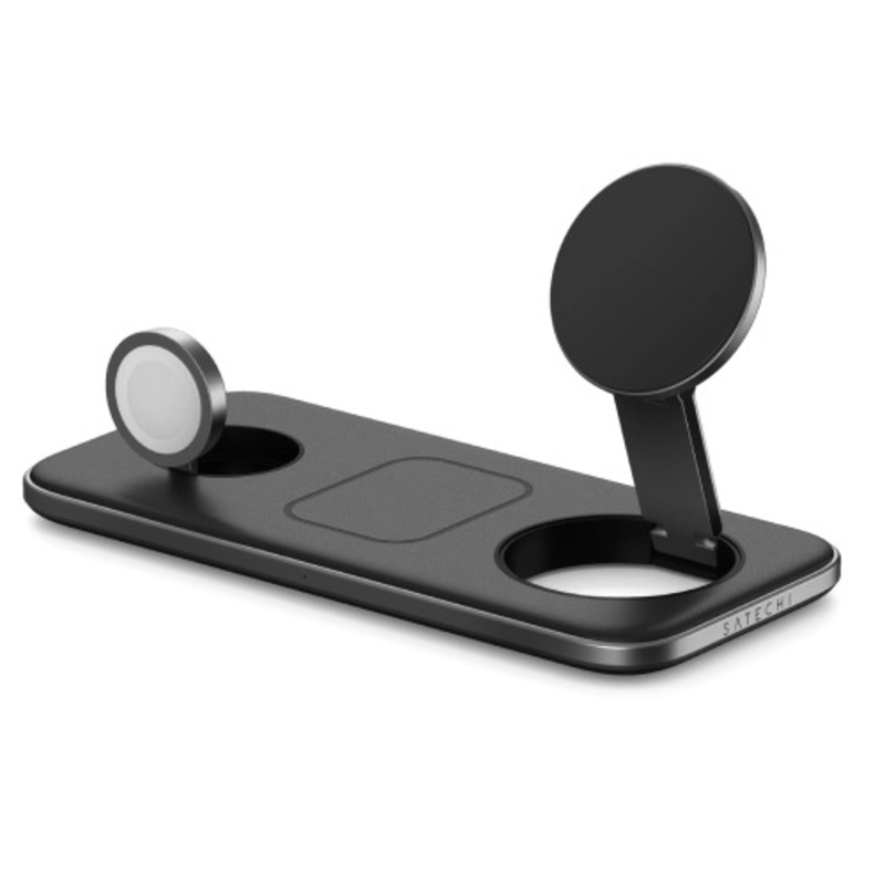 Зарядний пристрій Satechi Trio Qi2 Pad Space Grey (ST-QTPM-EA) - фото 1