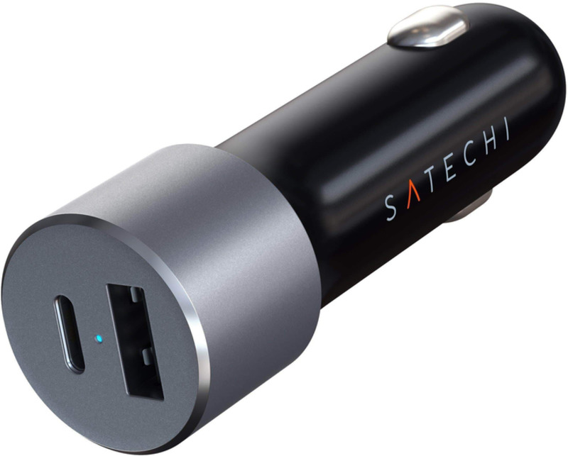 Автомобільний зарядний пристрій Satechi 72W Type-C PD Car Charger Space Gray (ST-TCPDCCM)