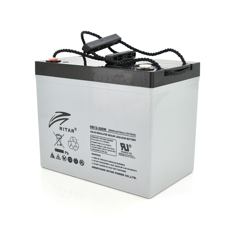 Акумуляторна батарея AGM RITAR HR12280W, Gray Case, 12V 75.0Ah Q1