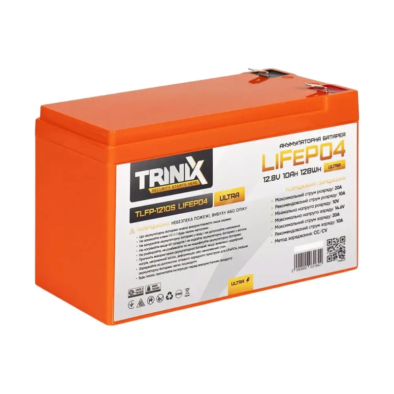 Аккумуляторная батарея литий-железо-фосфатная 12.8В 10А*ч Trinix TLFP-1210S Ultra LiFePO4 (44-00090) - фото 1 Аккумуляторная батарея литий-железо-фосфатная 12.8В 10А*ч Trinix TLFP-1210S Ultra LiFePO4 (44-00090) - фото 1