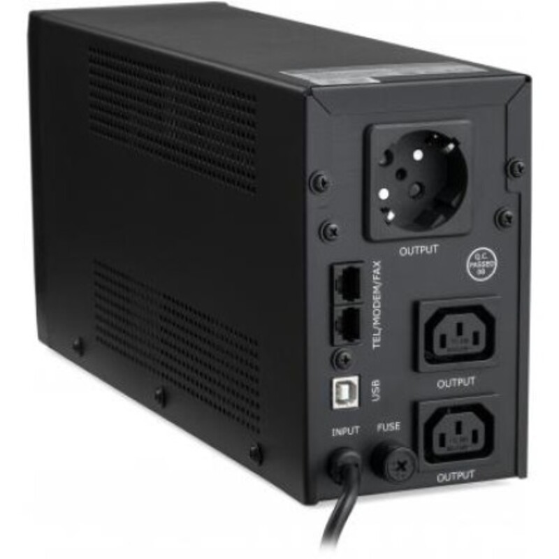 Джерело безперебійного живлення Vinga LED 650VA metal case with USB (VPE-650PRMU) - фото 1