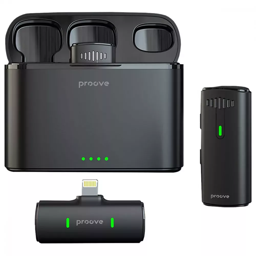 Бездротовий петличний мікрофон Proove Demo Lightning black PMDM00010102