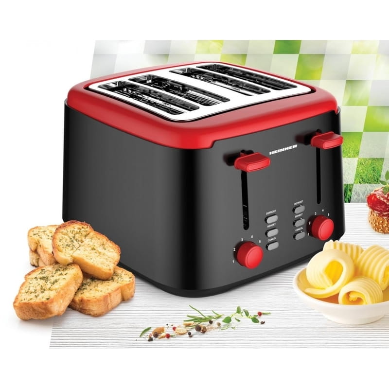 Тостер HEINNER HTP-1450BKR - фото 1 Тостер HEINNER HTP-1450BKR - фото 1