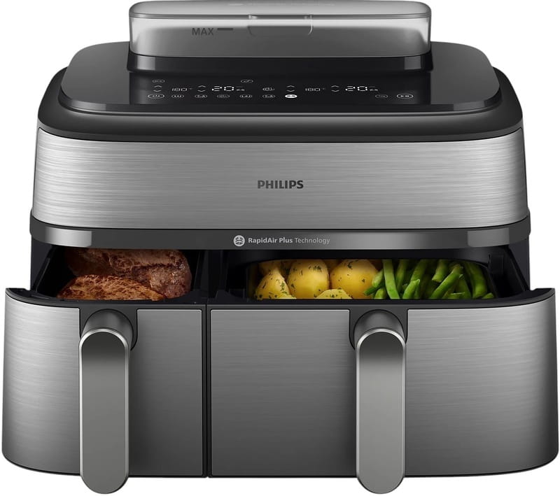 Мультипечь Philips Dual Basket Airfryer 5000 Series NA555/00 Europe - фото 2 Мультипечь Philips Dual Basket Airfryer 5000 Series NA555/00 Europe - фото 2