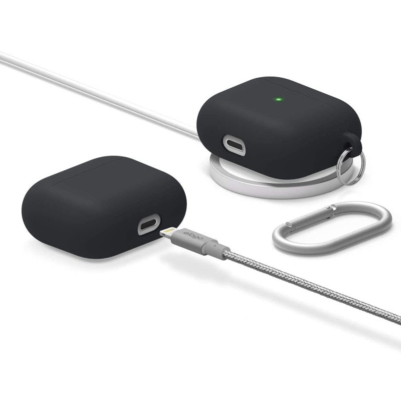 Чехол Elago Liquid Hybrid Case with Keychain Black for Airpods 3rd Gen (EAP3RH-HANG-BK) - фото 1