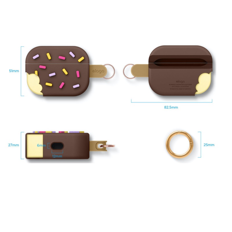Чохол Elago Ice Cream Case Dark Brown for Airpods Pro 2nd Gen (EAPP2-ICE-DBR) - фото 2