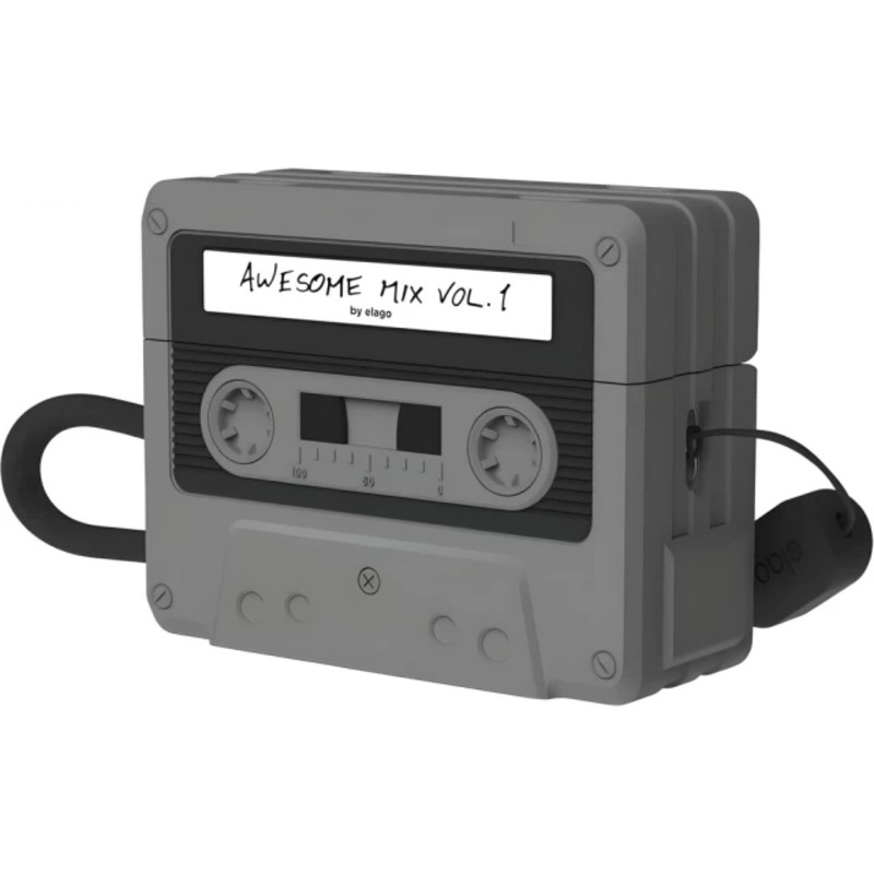 Чехол Elago Cassette Tape Case Black for Airpods Pro 2nd Gen (EAPP2TAPE-BK+STR-BK)