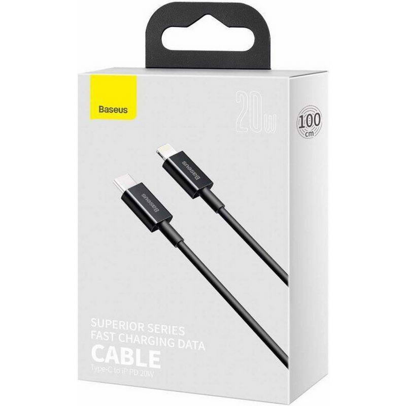 Кабель Baseus Superior Series Fast Charging Type-C to Lightning PD 20W 1m Black (CATLYS-A01) - фото 3