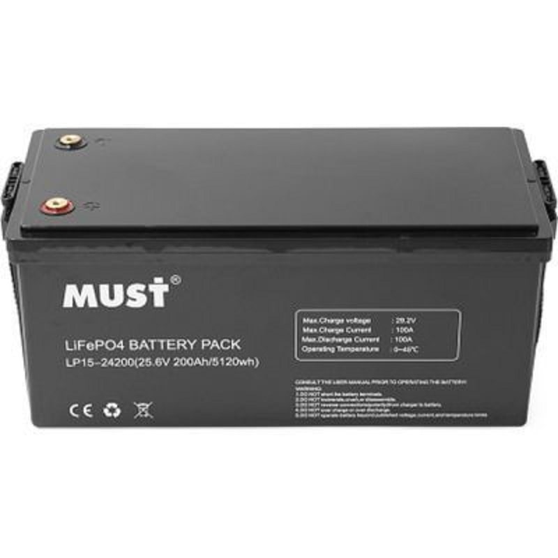 Акумулятор MUST LiFePO4 LP1500-24200 24V 200Ah