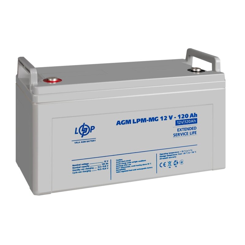 Акумулятор мультигелевий LogicPower LPM-MG 12 - 120 AH (3876) - фото 1