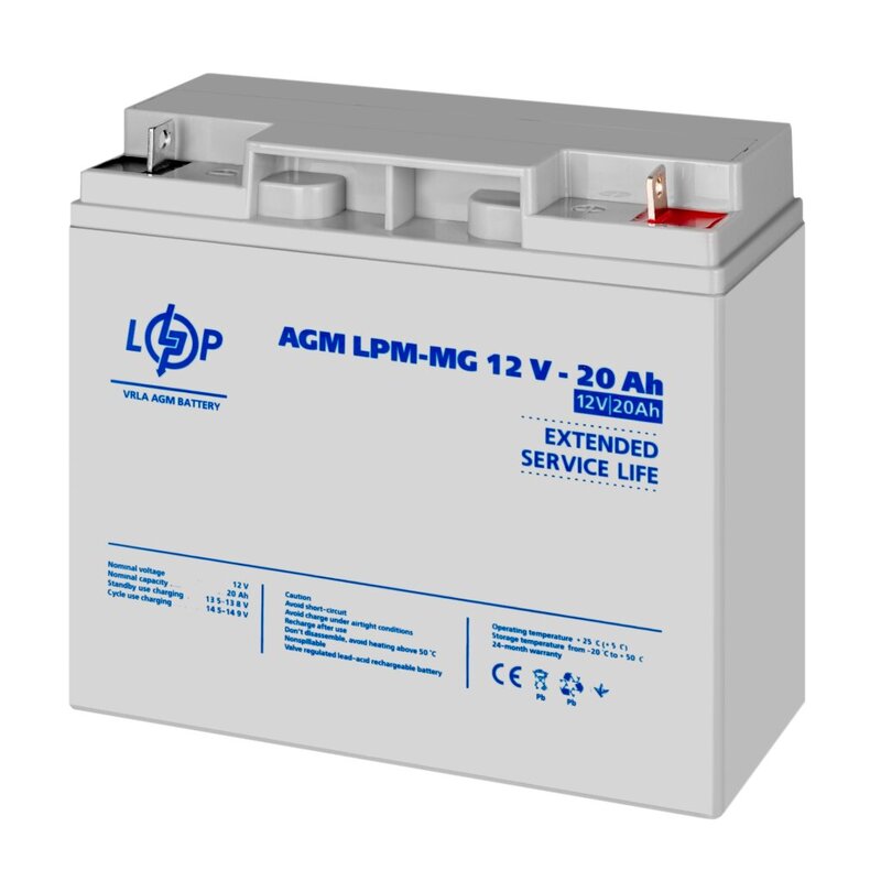 Акумулятор мультигелевий LogicPower AGM LPM-MG 12 - 20 AH (6556) - фото 1