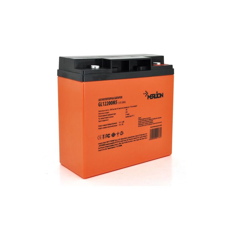 Акумулятор для ДБЖ/інвертора Merlion 12V-20Ah (GL1220M5 GEL)