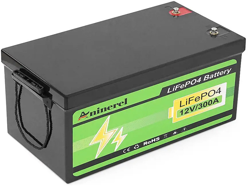 Акумуляторна батарея Anenji ANJ-12V-300AH-PX LiFePO4 12,8V 304Ah, 3.84kWh, BMS150A@4S, 6000 cycles, 522x268x220, 26kg