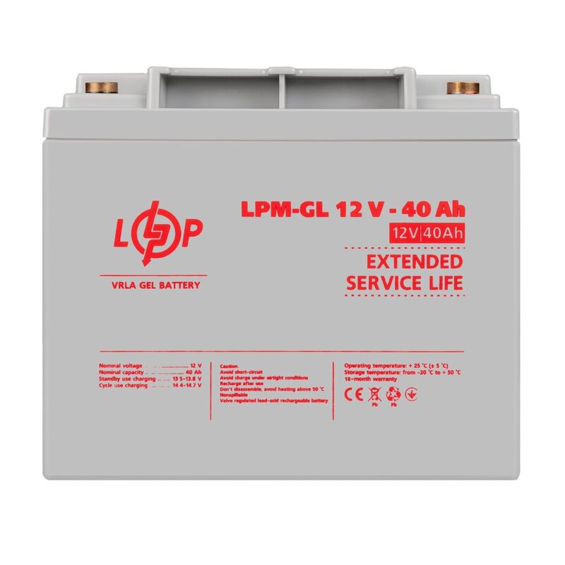 Аккумулятор гелевый LogicPower LPM-GL 12-40 AH (4154)