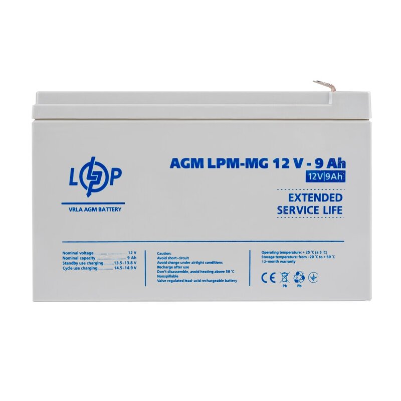 Акумулятор мультигелевий LogicPower LPM-MG 12 - 9 AH (6555)