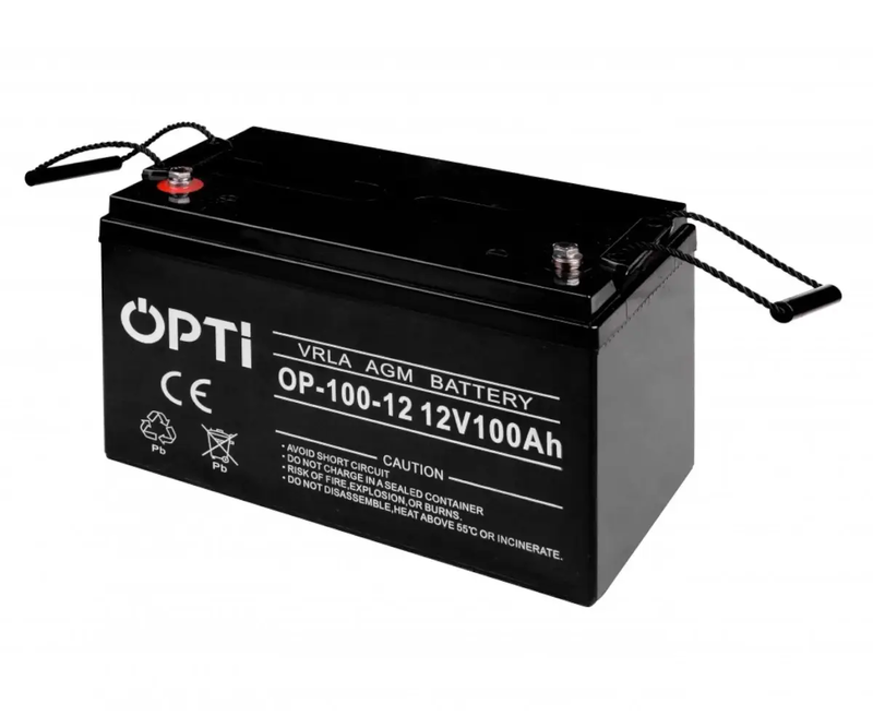 Аккумулятор для ИБП/инвертора Volt Polska OPTI AGM 12V 100Ah (6AKUV100AG) - фото 1