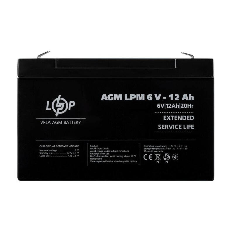 Акумулятор для ДБЖ LogicPower LPM 6-12 AH (4159)