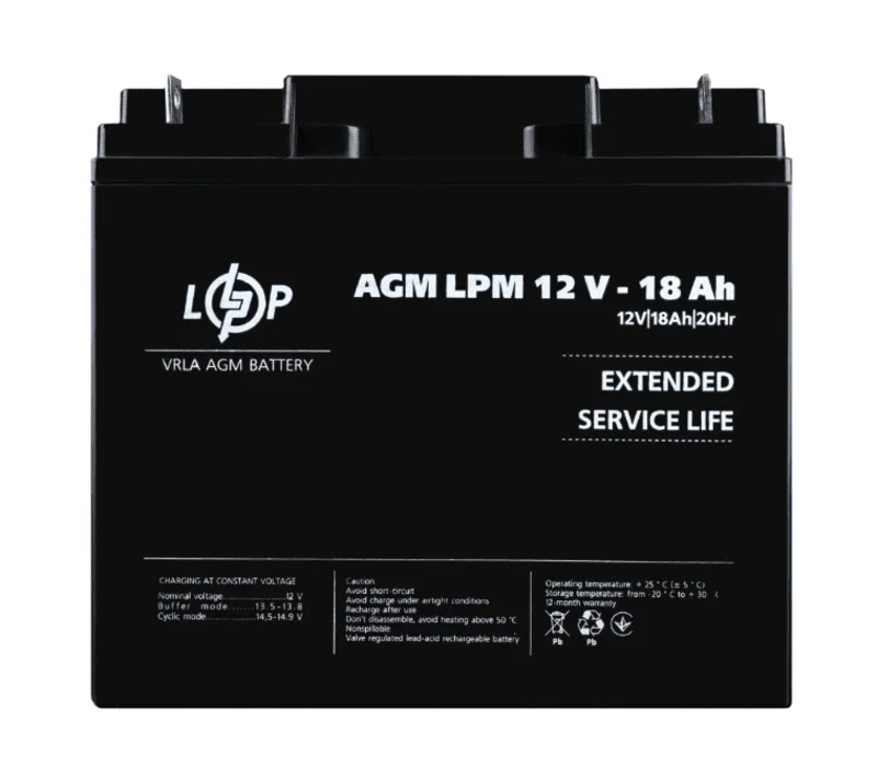 Акумулятор для ДБЖ LogicPower LPM 12 - 18 AH (4133)