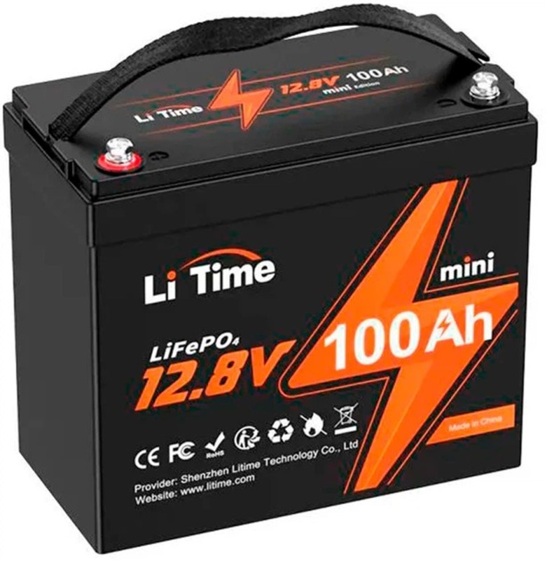 Аккумуляторная батарея LiTime  MINI-16-A60 LiFePO4 12.8 100Ач 1280Wh,(100/100A) M8, 200*258*168mm