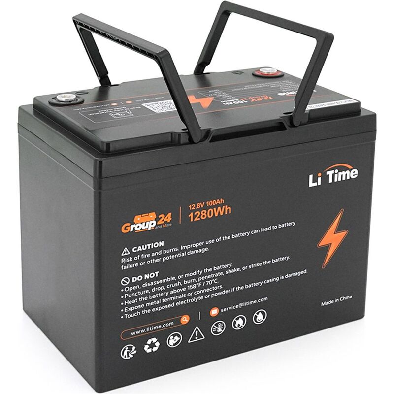 Аккумулятор LiFePo4 Litime 12.8V-100Ah 1280Wh (Li-Time-GR24-12.8-100)