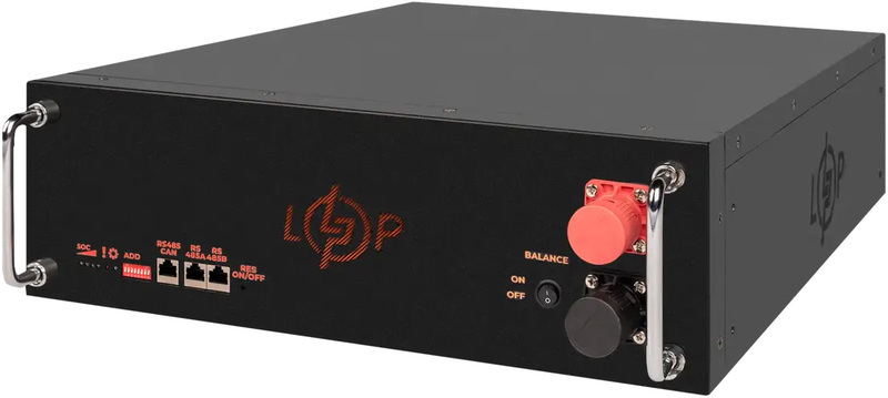 Аккумулятор LogicPower LiFePO4 51,2V - 100 Ah (5120Wh) (BMS SP 100A/50А) RM RS485/CAN LCD BL - фото 2