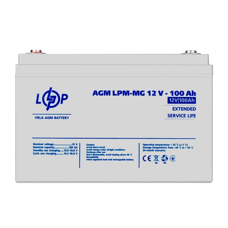 Аккумулятор для ИБП LogicPower LPM MG 12В 100 Ач (3877)