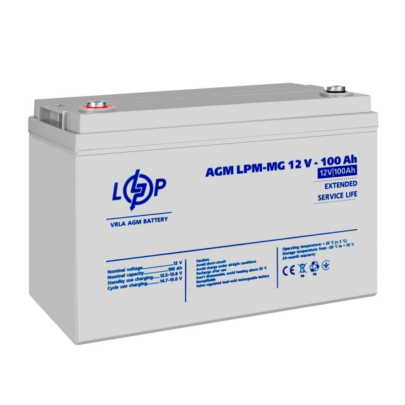 Аккумулятор для ИБП LogicPower LPM MG 12В 100 Ач (3877) - фото 2 Аккумулятор для ИБП LogicPower LPM MG 12В 100 Ач (3877) - фото 2