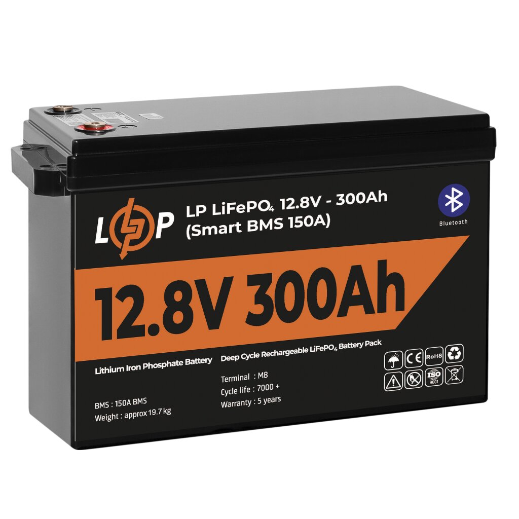 Аккумулятор LogicPower LiFePO4 12,8V 300 Ah (30383) с BT пластик - фото 2