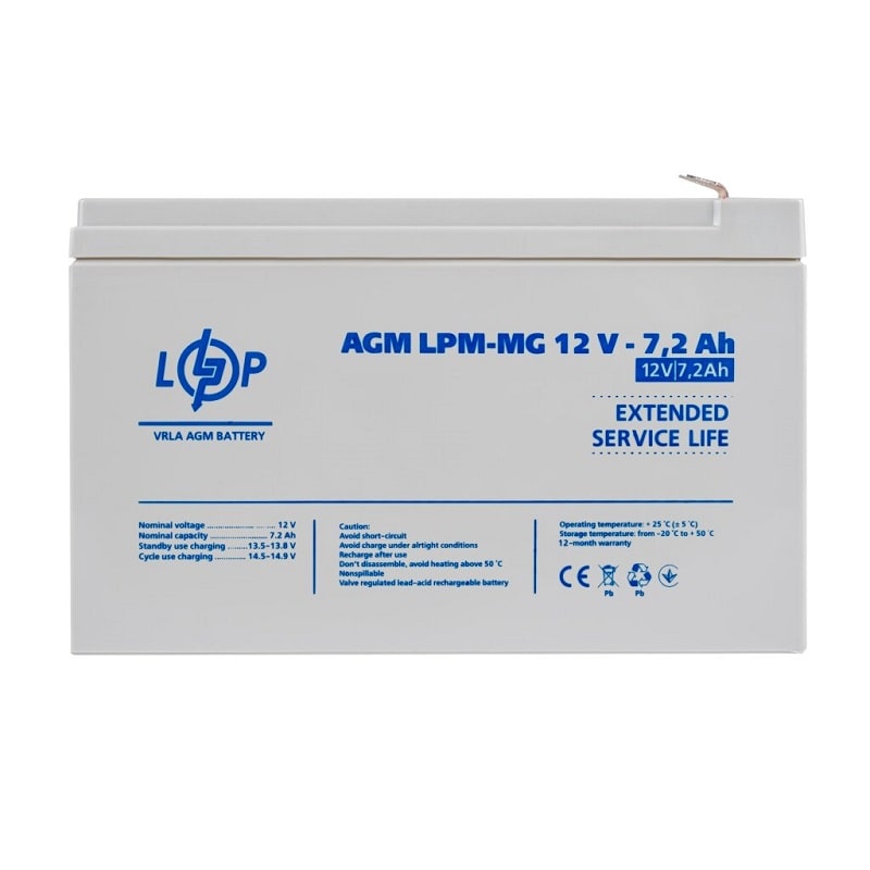 Акумулятор мультигелевий LogicPower AGM LPM-MG 12 - 7,2 AH (6553)