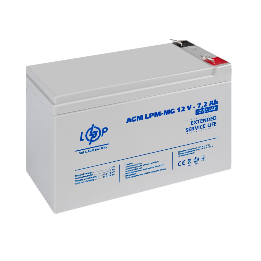 Акумулятор мультигелевий LogicPower AGM LPM-MG 12 - 7,2 AH (6553) - фото 1