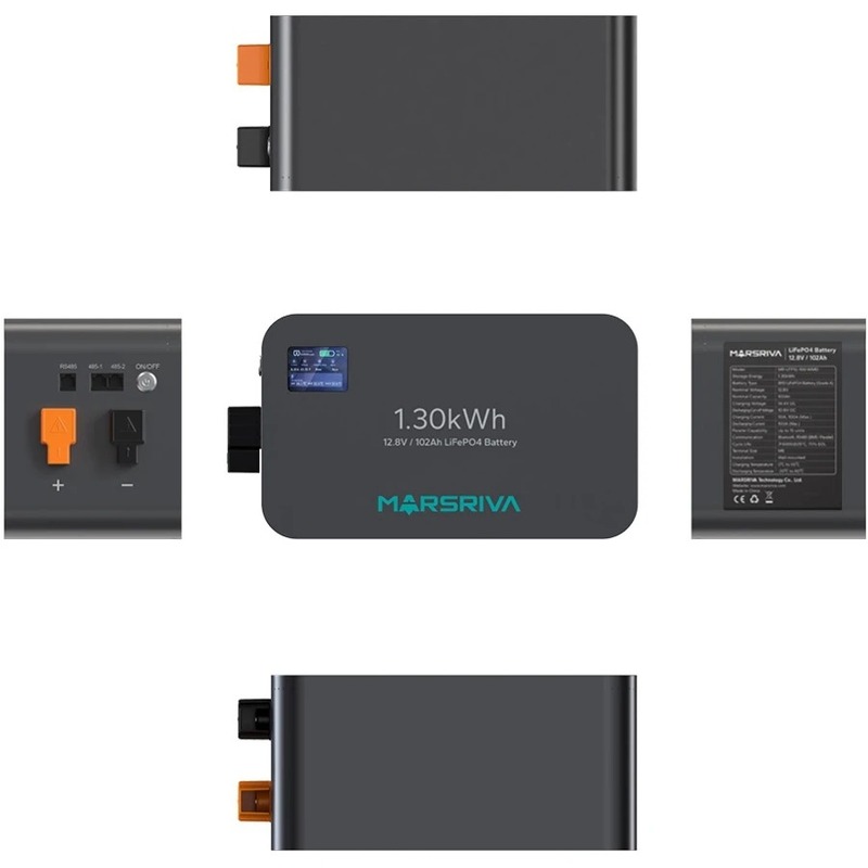 Акумуляторна батарея Marsriva LiFePO4, 12.8V/102Ah, 1.30kWh, MR-LFP12-100-WMD - фото 4