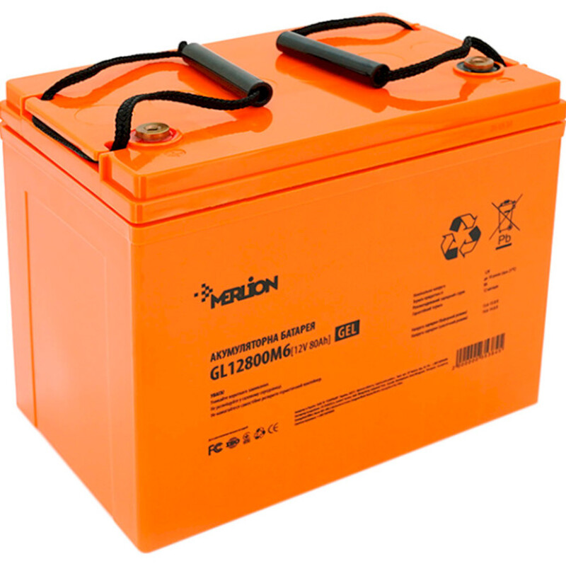 Акумуляторна батарея Merlion GL12800M6 12 V 80 Ah ( 260x165x210 (215)) Q1/48