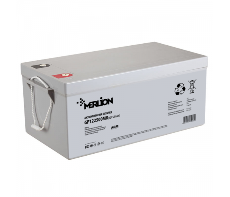Аккумуляторная батарея MERLION AGM GP122500M8 12 V 250 Ah (525 x 275 x 278)