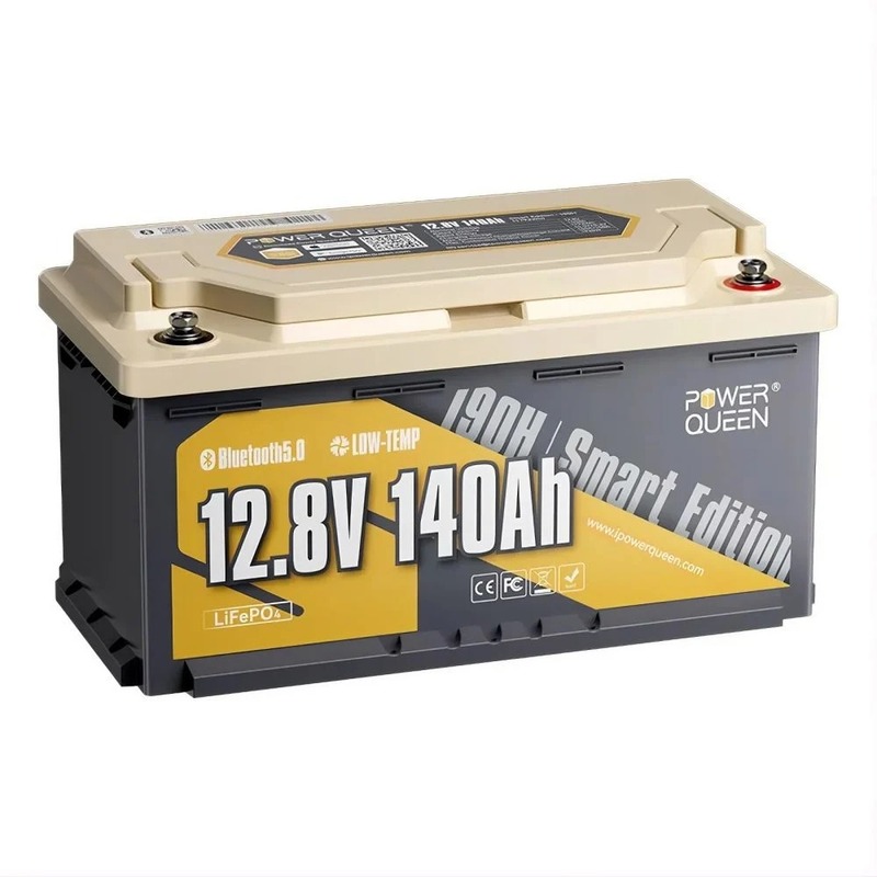 Акумуляторна батарея з Bluetooth 12.8В 140А*год LiFePO4 Power Queen H190 P12V140-150-RV190-BT-4-AC150
