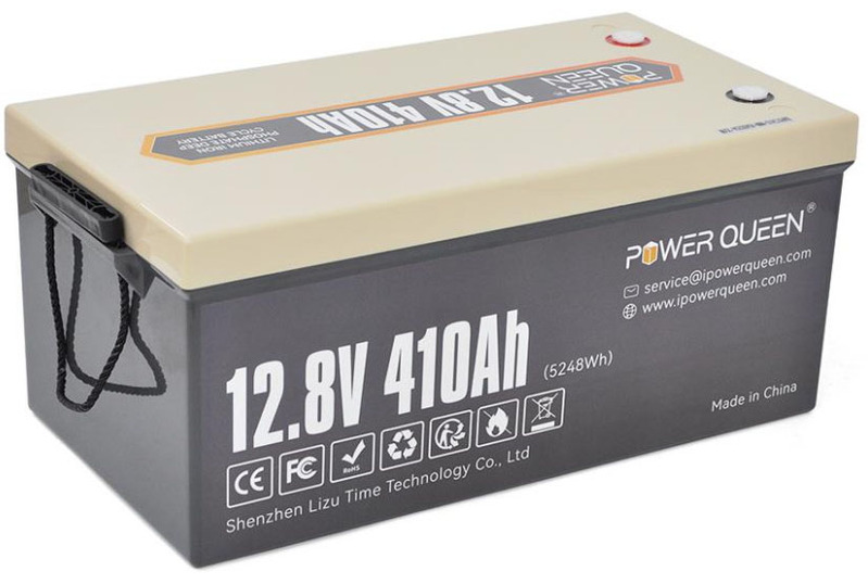 Акумуляторна батарея LiFePO4 Power Queen 12.8 V 410Ah , 5240Wh, BMS 250A, 522*240*218 мм