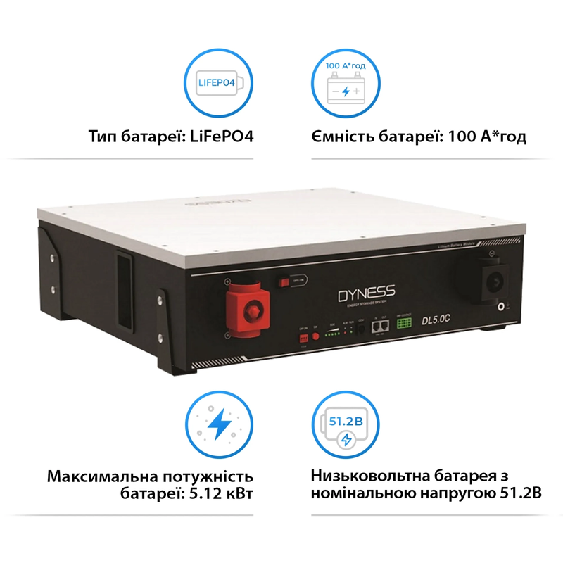 Аккумуляторный модуль Dyness DL5.0C 51.2v 100ah, 5.12kwh LiFePo4 - фото 1