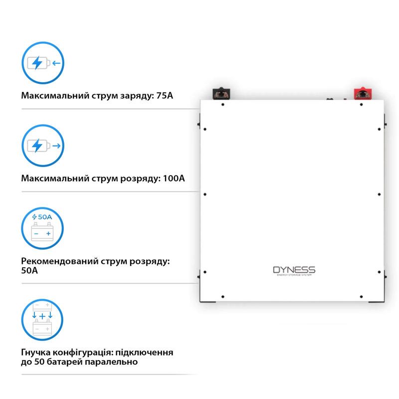 Аккумуляторный модуль Dyness DL5.0C 51.2v 100ah, 5.12kwh LiFePo4 - фото 2