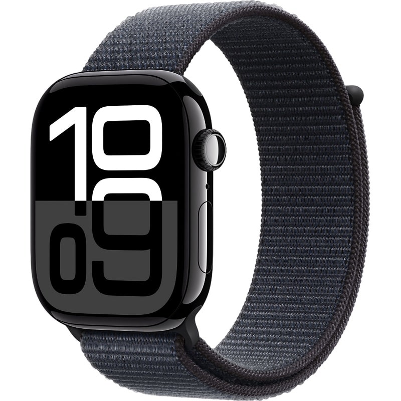 Б/У Apple Watch Series 10 GPS 46mm Jet Black Aluminum Case w. Ink Sport Loop (MWWR3)