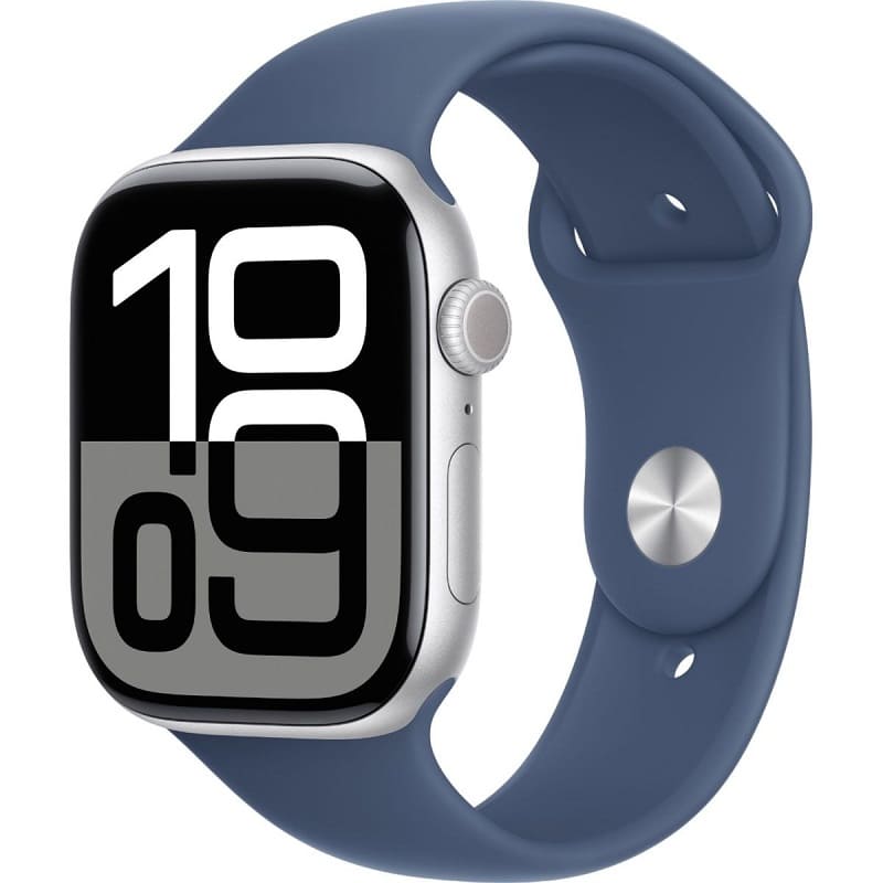 Вживаний Apple Watch Series 10 GPS 46mm Silver Alu. Case w. Denim Sport Band - M/L (MWWM3)