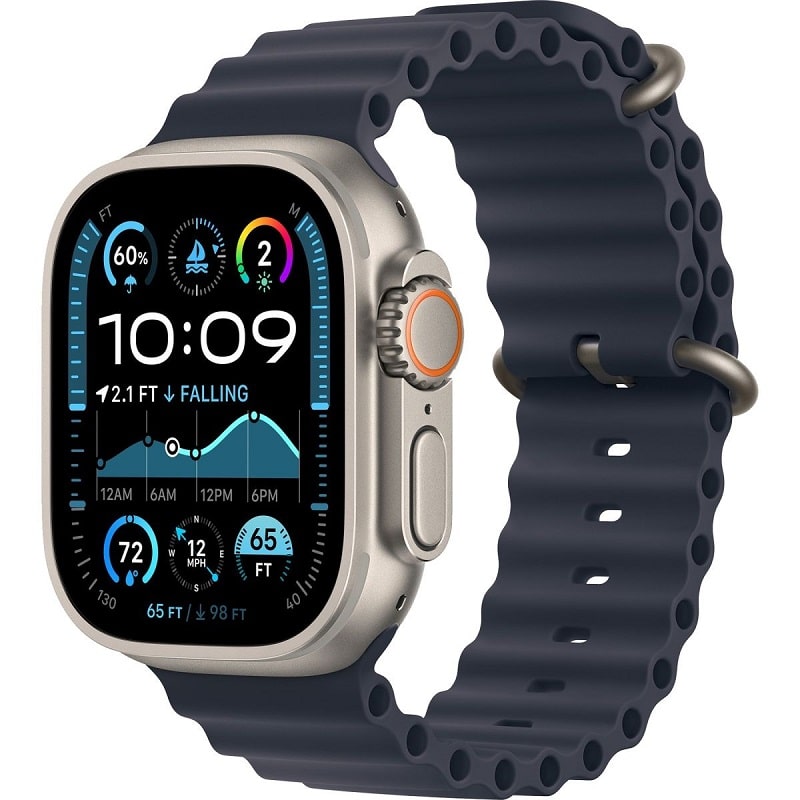Б/У Apple Watch Ultra 2 2024 GPS + Cellular 49mm Natural Titanium Case with Navy Ocean Band (MX4D3)