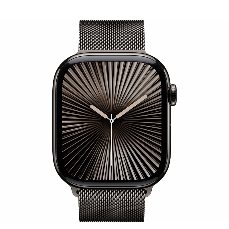 Смарт-годинник Apple Watch Series 10 GPS + Cellular 46mm Slate Titanium Case w. Slate Milanese Loop - S/M (MC7R4) - фото 1