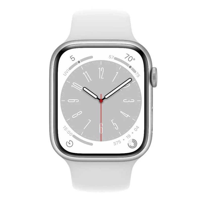 Смарт-годинник Apple Watch Series 8 GPS 45mm Silver Aluminum Case with White S. Band (MP6N3) - фото 1 Смарт-годинник Apple Watch Series 8 GPS 45mm Silver Aluminum Case with White S. Band (MP6N3) - фото 1