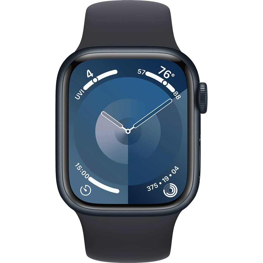 Apple Watch Series 9 GPS 41mm Midnight Aluminum Case w. Midnight Sport Band - S/M (MR8W3) - фото 1 Apple Watch Series 9 GPS 41mm Midnight Aluminum Case w. Midnight Sport Band - S/M (MR8W3) - фото 1