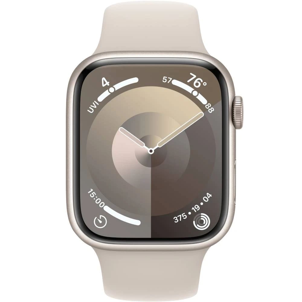 Apple Watch Series 9 GPS 41mm Starlight Aluminum Case w. Starlight Sport Band - S/M (MR8T3) - фото 1 Apple Watch Series 9 GPS 41mm Starlight Aluminum Case w. Starlight Sport Band - S/M (MR8T3) - фото 1