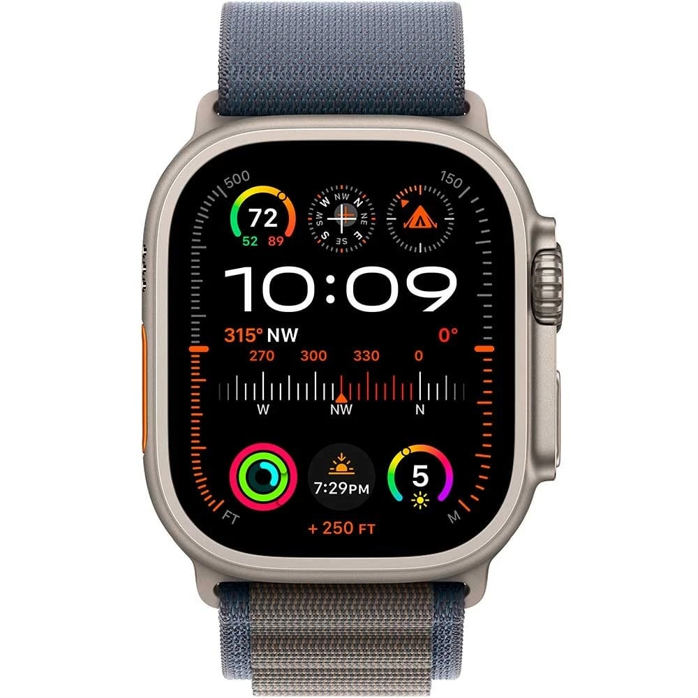 Apple Watch Ultra 2 GPS + Cellular 49mm Titanium Case with Blue Alpine Loop - Large (MREQ3) - фото 1 Apple Watch Ultra 2 GPS + Cellular 49mm Titanium Case with Blue Alpine Loop - Large (MREQ3) - фото 1