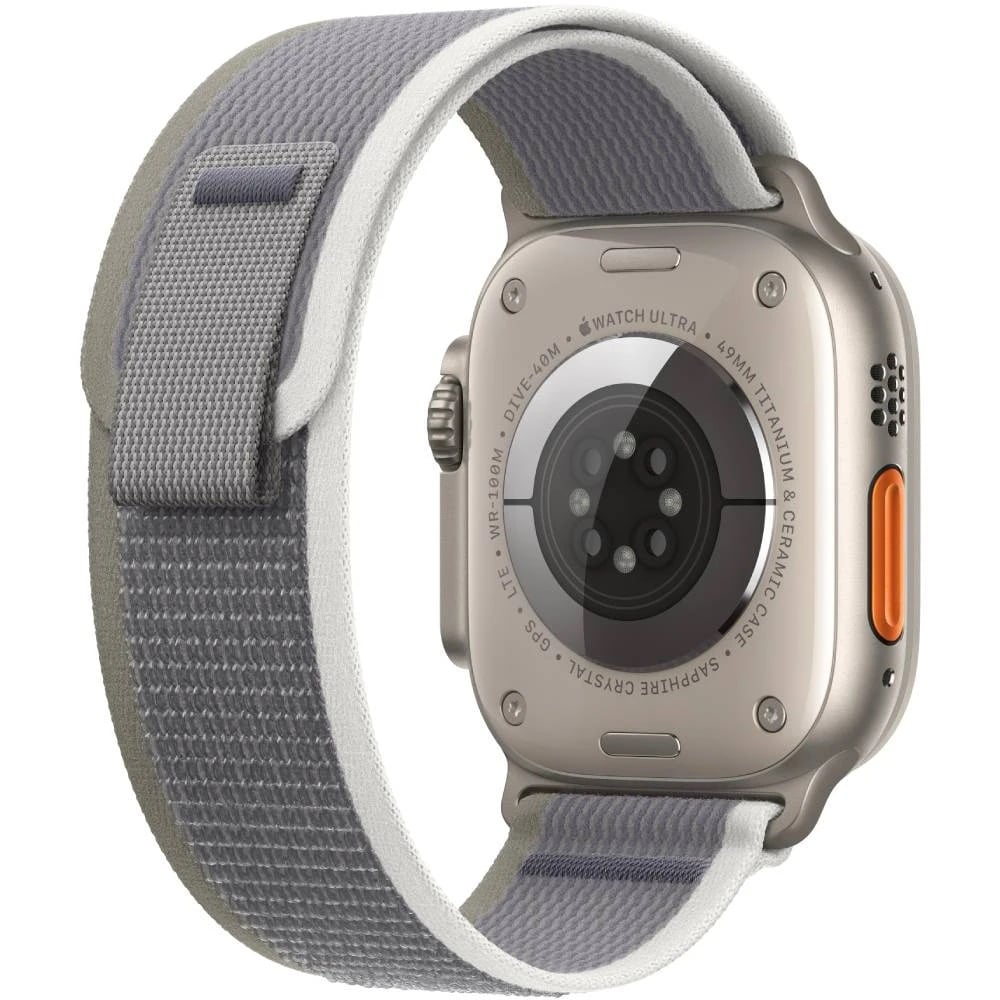 Apple Watch Ultra 2 GPS + Cellular 49mm Titanium Case with Green/Gray Trail Loop - M/L (MRF43) - фото 2