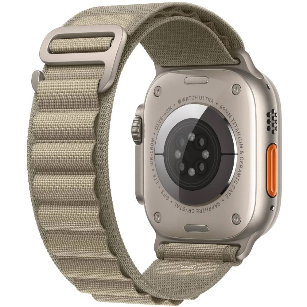 Apple Watch Ultra 2 GPS + Cellular 49mm Titanium Case with Green/Gray Trail Loop - S/M (MRF03) - фото 1 Apple Watch Ultra 2 GPS + Cellular 49mm Titanium Case with Green/Gray Trail Loop - S/M (MRF03) - фото 1