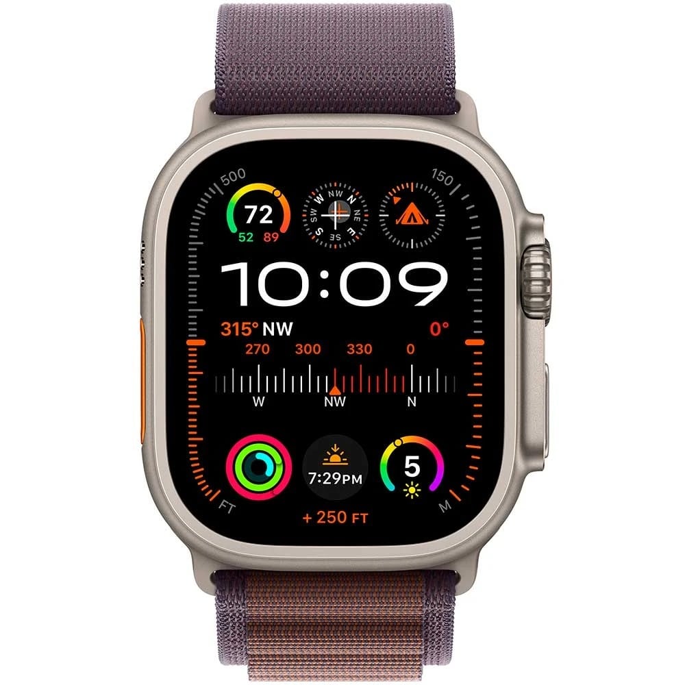 Apple Watch Ultra 2 GPS + Cellular 49mm Titanium Case with Indigo Alpine Loop - Large (MREW3) - фото 1