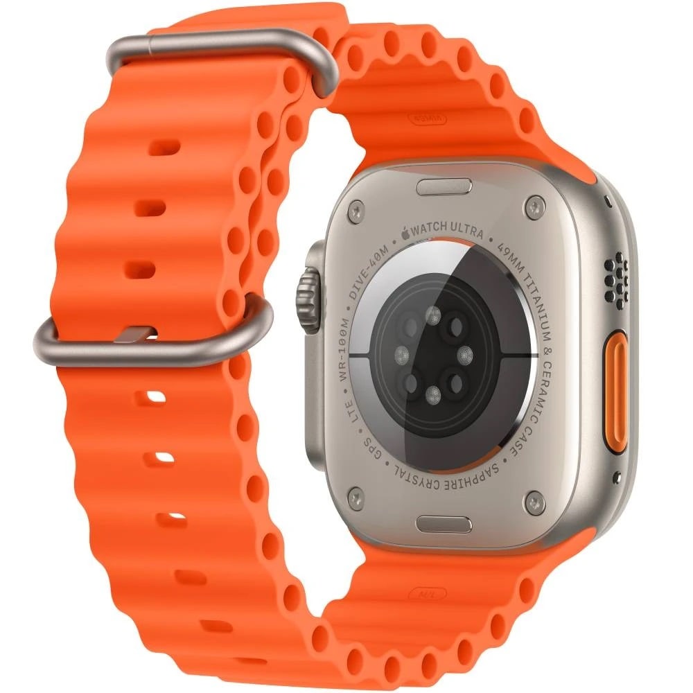 Apple Watch Ultra 2 GPS + Cellular 49mm Titanium Case with Orange Ocean Band (MREH3) - фото 2